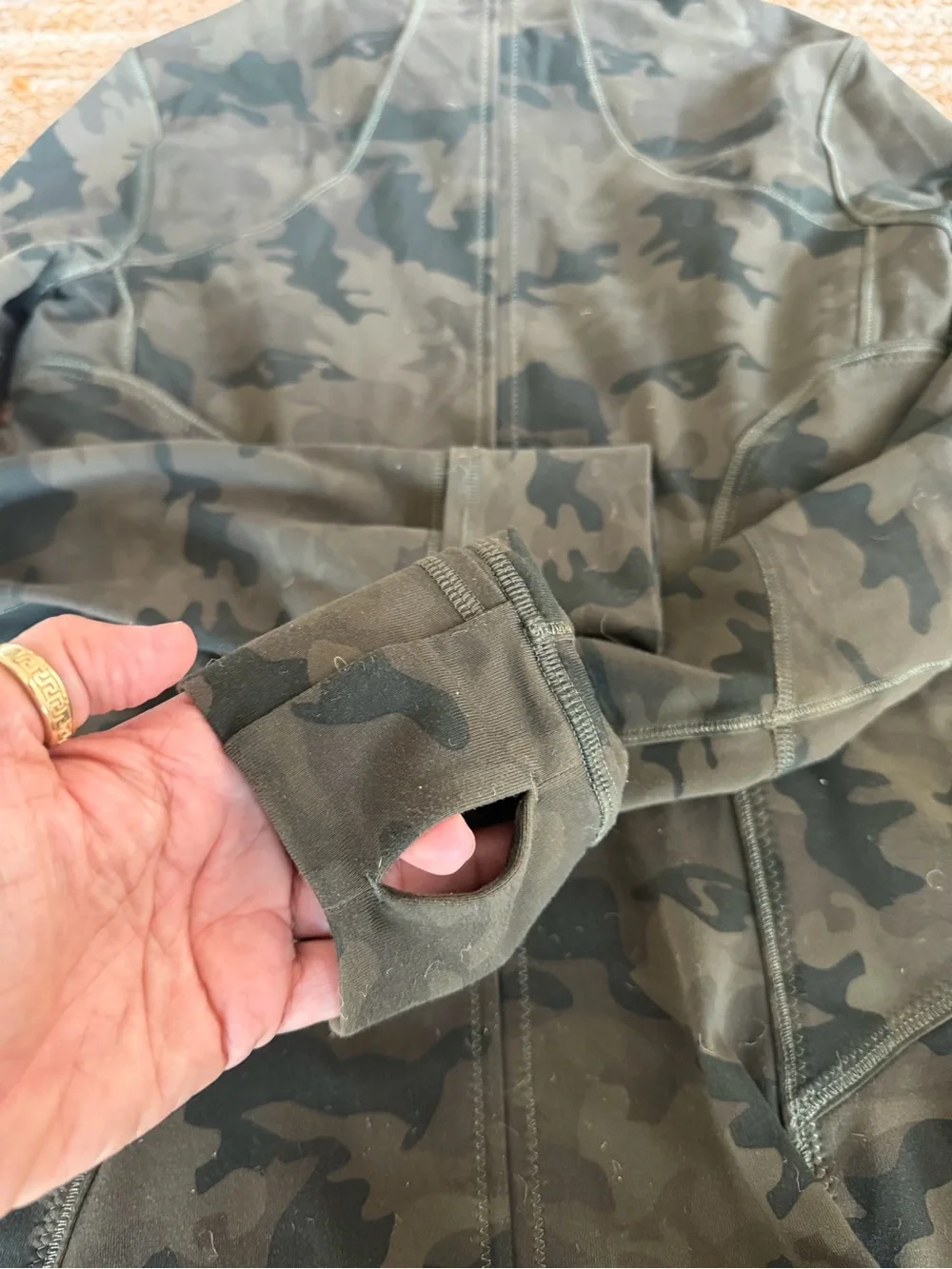 Define Jacket Camouflage Zip-Front - Olive Size 6